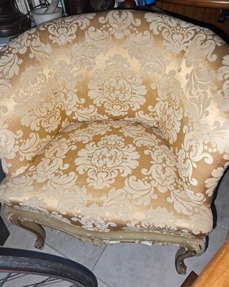 Coppia poltrone a pozzetto + pouf/poggiapiedi 