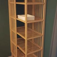 mobile in bamboo con mensole 