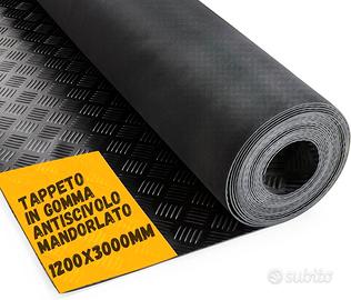 Tappeto Gomma Antiscivolo Mandorlato 1,2 x 3 m