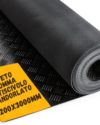 Tappeto Gomma Antiscivolo Mandorlato 1,2 x 3 m