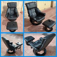 POUFF+POLTRONA MASSAGIANTE CON RISCALDAMENTO.