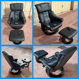 POUFF+POLTRONA MASSAGIANTE CON RISCALDAMENTO.