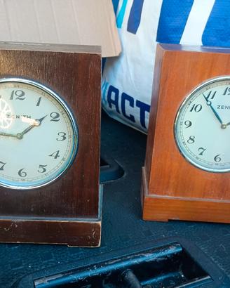 coppia orologi Zenith vintage da tavolo