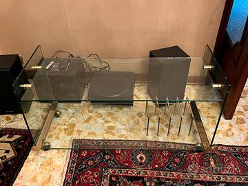 Carrello rettangolare in vetro