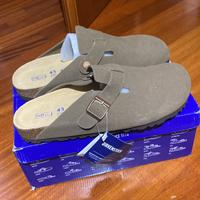 Sabot Birkenstock Boston in pelle scamosciata