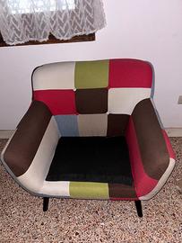 Poltrona in Tessuto Patchwork LEVANTE