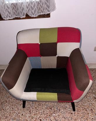 Poltrona in Tessuto Patchwork LEVANTE