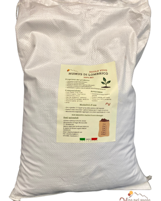 humus di lombrico formato risparmio 200 kg