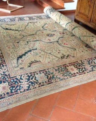 Grande tappeto persiani beige e blu