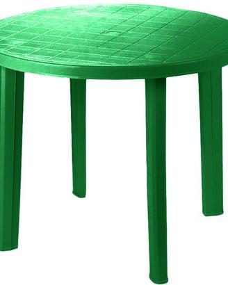 Tavolo da giardino tondo verde