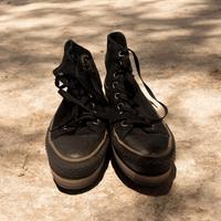 Sneakers alte nere con suola platform