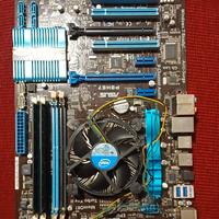 scheda madre asus P8H67+cpu core i7+ram