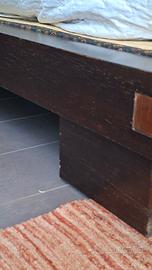 Struttura letto king size futon Rovere massello