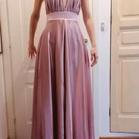 Abito lungo da cerimonia in raso Eva & Lola