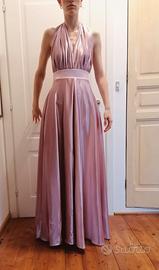 Abito lungo da cerimonia in raso Eva & Lola