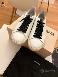 Sneakers Dolce & Gabbana "Portofino" – Bianco/Oro 