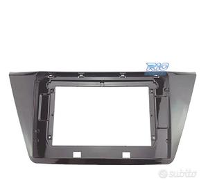 CORNICE NERA LUCIDA RADIO 2-DIN PER VOLKSWAGEN VW 