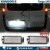2 Placchette Luci Targa LED per Renault Kangoo 2
