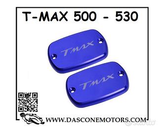 COPPIA COPERCHI FRENI TMAX 2004 2019 500 530 BLU'