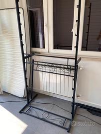 Letto singilo in ferro e materasso