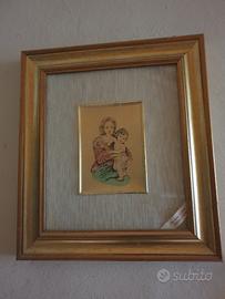Quadro in foglia d oro