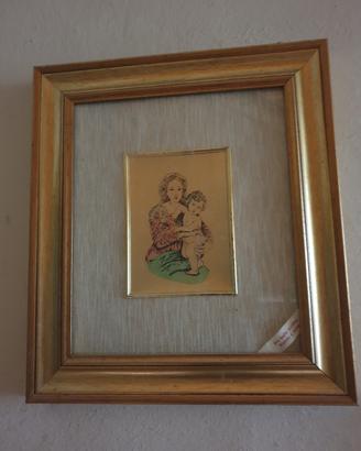 Quadro in foglia d oro