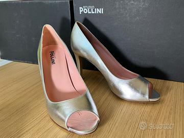 Scarpe décolleté argento Pollini