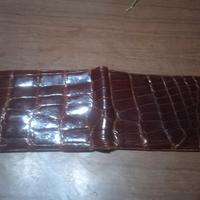 Portafoglio in vero coccodrillo 