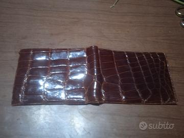 Portafoglio in vero coccodrillo 