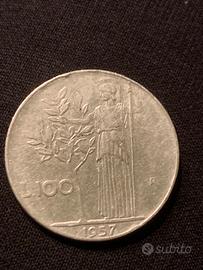 Moneta 100 lire 1957