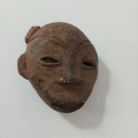 Antica Maschera Tribale Etnica in Argilla Terracot