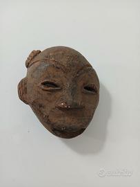 Antica Maschera Tribale Etnica in Argilla Terracot