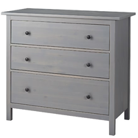 HEMNES Cassettiera IKEA con 3 cassetti, grigio