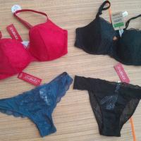 2 Reggiseni piu 2 slip donna nuovi con cartellino