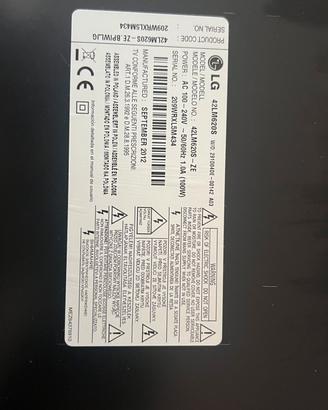 Schede Tv Lg 42LM620