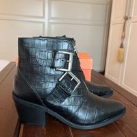Stivaletti con fibbie, stile camperos, 38