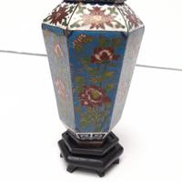 Vaso Cloisonné Cinese con Base Legno – vintage
