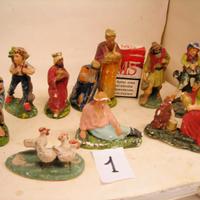 1 PRESEPIO STATUINE gesso terracotta cartapesta