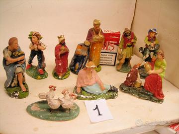 1 PRESEPIO STATUINE gesso terracotta cartapesta