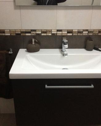 mobile bagno 90 cm wenghe in legno con lavabo incl