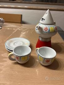 Set caffettieria, tazzine e piattini Wega Vintage