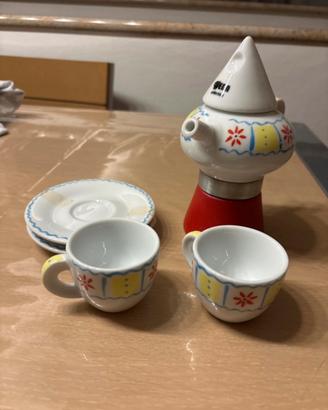 Set caffettieria, tazzine e piattini Wega Vintage