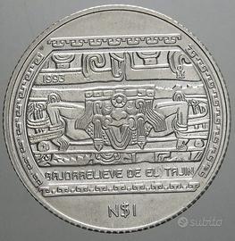 Moneta Messico 1/4 Oncia 1993 Tajin Argento