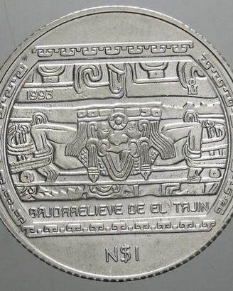Moneta Messico 1/4 Oncia 1993 Tajin Argento