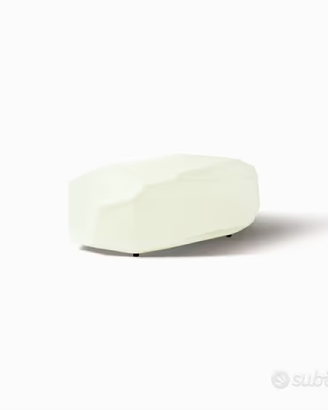 Tavolino Meteor bianco con luce, 57x50x30