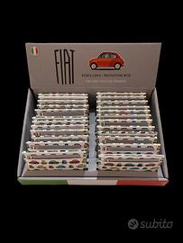 Set di 24 portacarte di credito Fiat 500 con scato