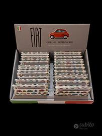 Set di 24 portacarte di credito Fiat 500 con scato