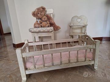 set bambole + sedia bambina