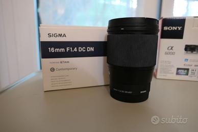 Obiettivo Sigma 16mm f 1.4 aps c Sony E mount