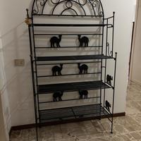 Libreria fioriera ferro battuto